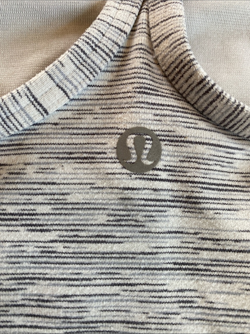 lululemon athletica Gray Space-Dye Power Y Tank